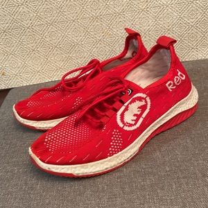 red tennis sneakers size 7